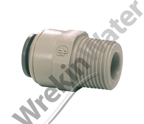 PI011224S Straight Adaptor 3/8in x 1/2in NPTF Push Fit 